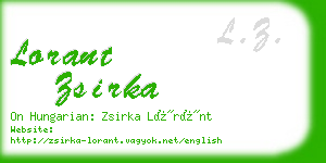 lorant zsirka business card